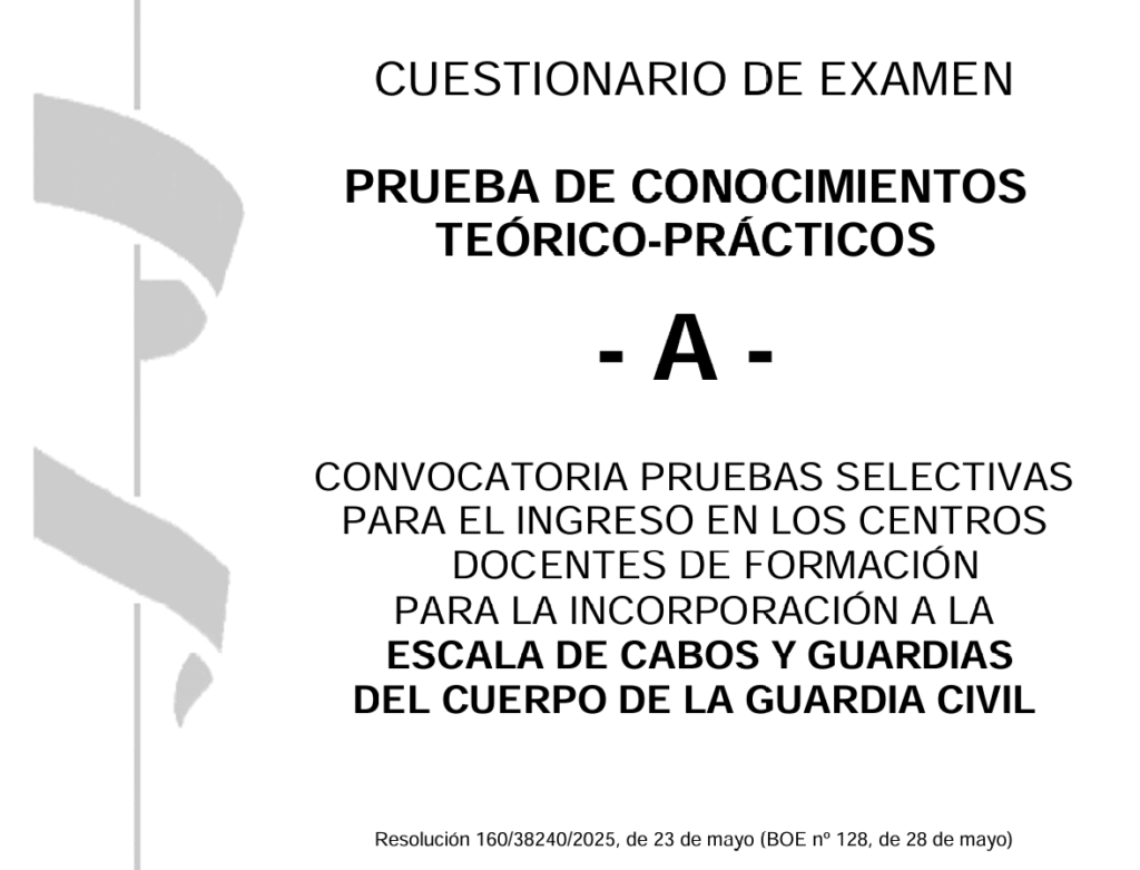 Examen Guardia Civil 2025