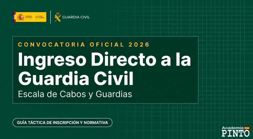 Guía táctica de la convocatoria Guardia Civil 2026