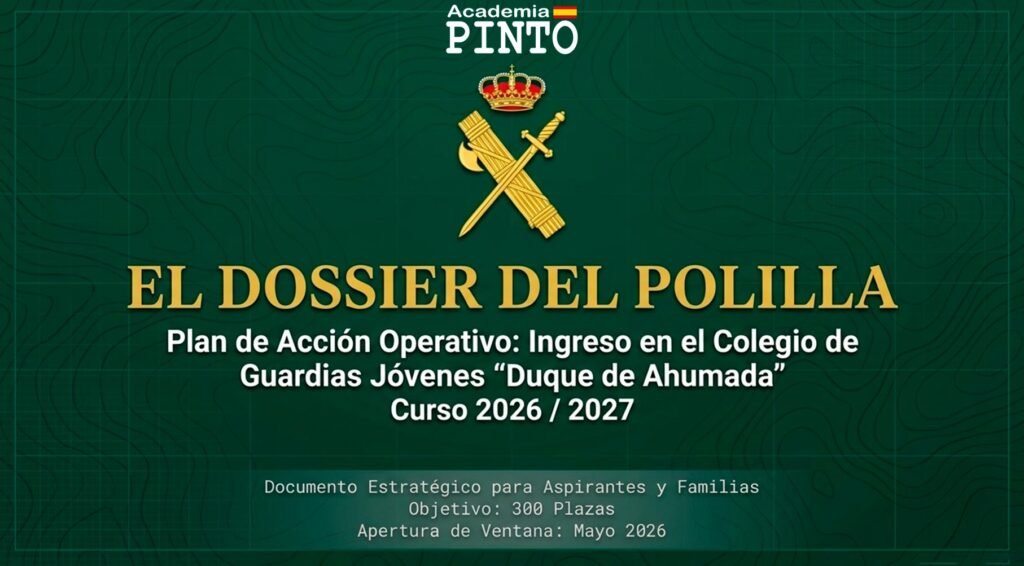 Dossier del Polilla para ingreso en el Colegio de Guardias Jóvenes 2026