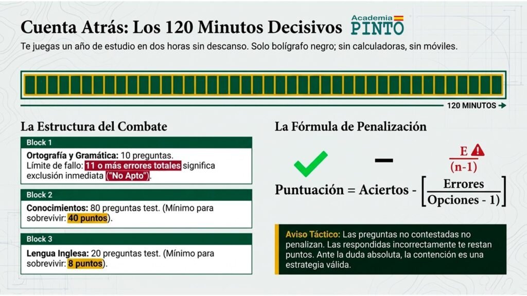 Examen de 120 minutos del Colegio de Guardias Jóvenes 2026