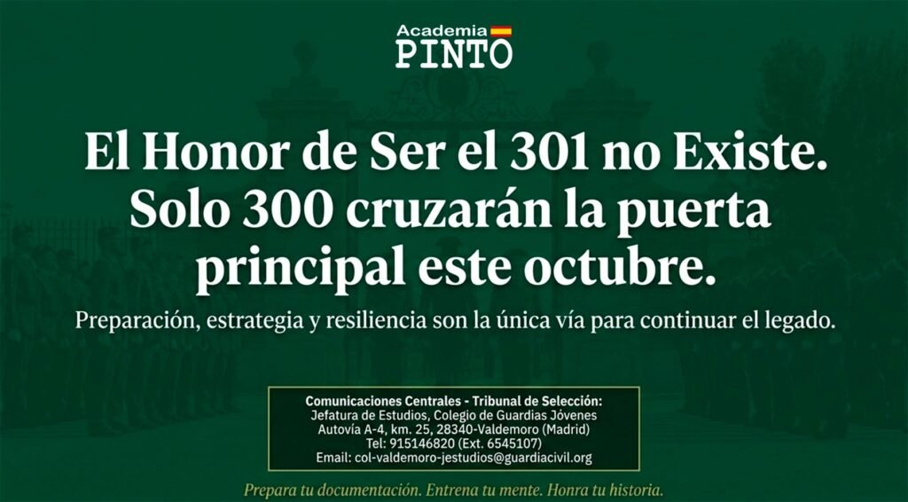 Solo 300 cruzarán la puerta del Colegio de Guardias Jóvenes en 2026