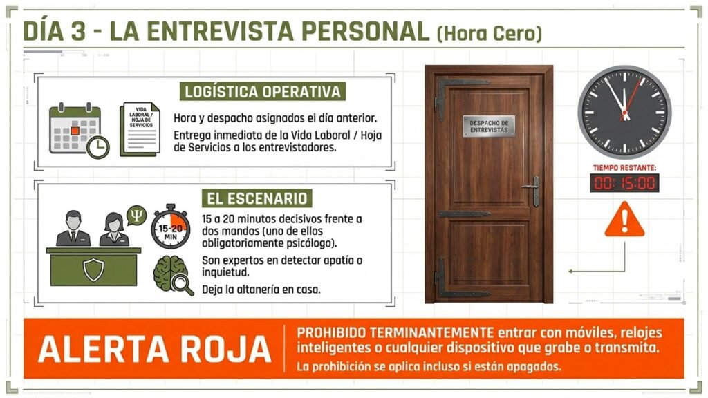 Desarrollo y normas de la entrevista personal de Guardia Civil